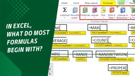 what to do excel formula start with