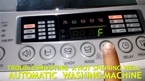 what to do if automatic washing machine is not spinning