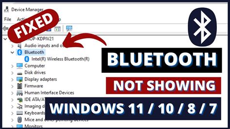 what to do if bluetooth icon is missing windows 10
