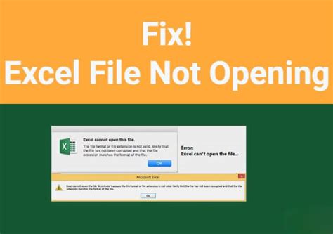 what to do if excel file is not opening