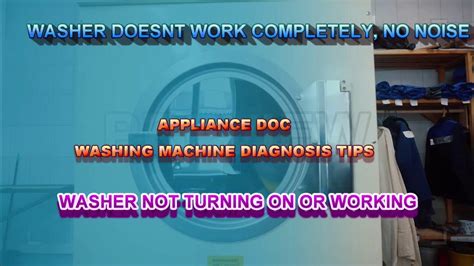 what to do if washing machine doesn't turn on