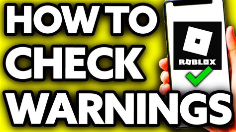 what to do if you get a warning on roblox