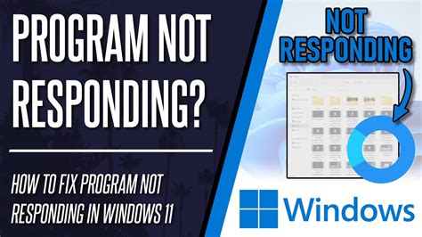 what to do when a program is not responding