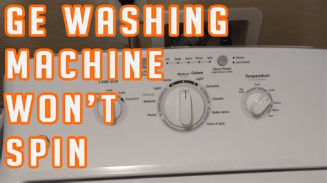 what to do when a washing machine won't spin