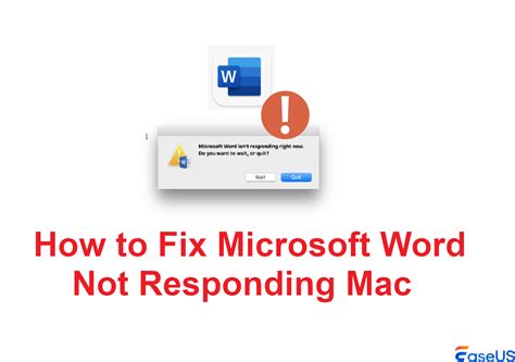 what to do when microsoft word is not responding on mac