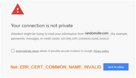 what to do when privacy error in google chrome