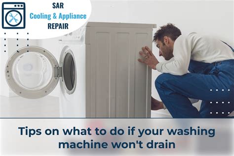 what to do when your washing machine isn't draining