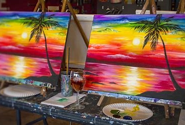 What to expect at a sip and paint party