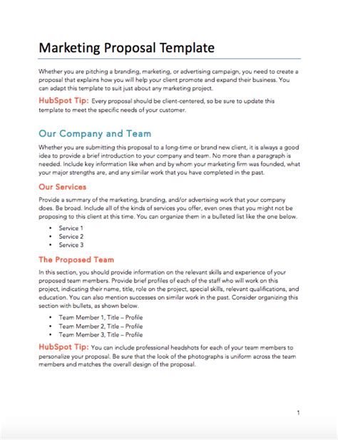what to include in a marketing proposal