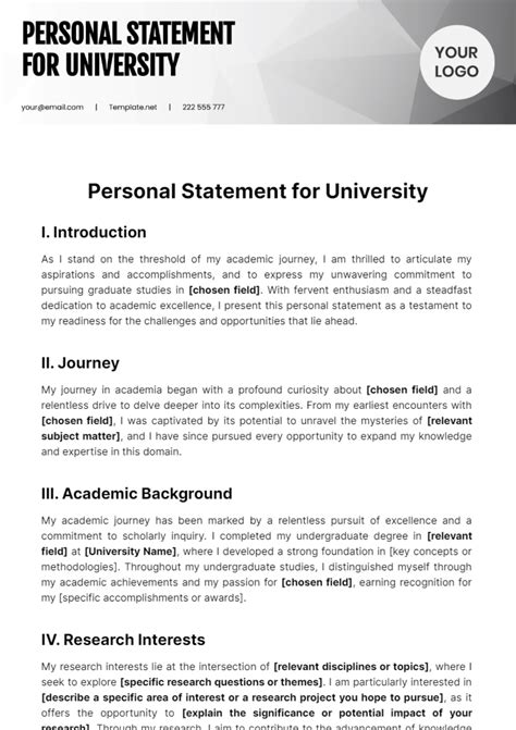 what to include in a personal statement for university application