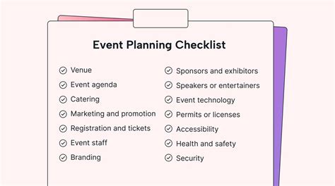 what to include in an event plan