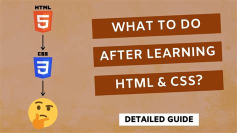 what to learn after html and css