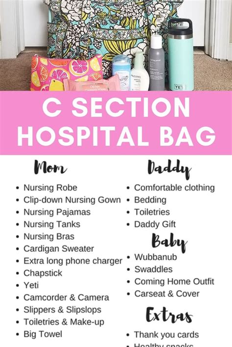 what to pack for c section