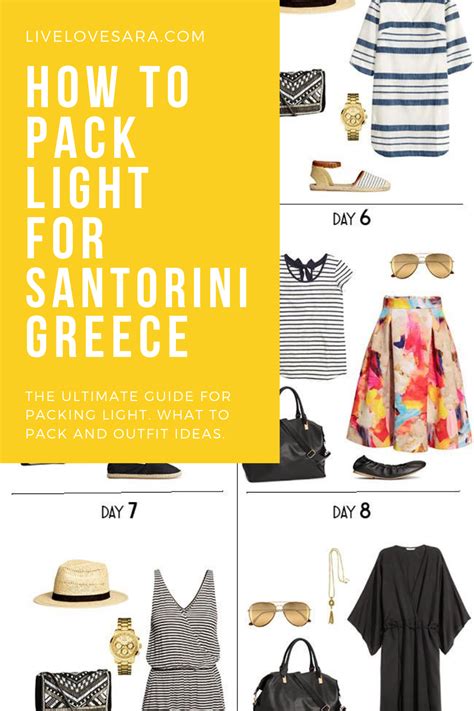 what to pack for santorini in june