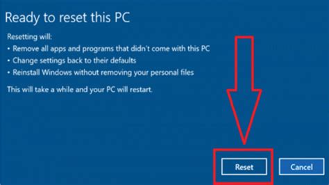 what to press to reset computer