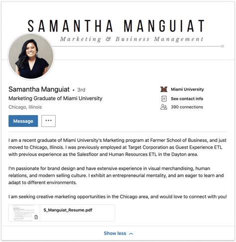 what to put for specialization on linkedin college student