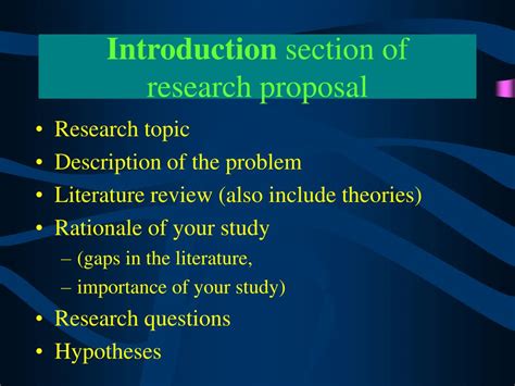 what to put in the introduction of a research proposal