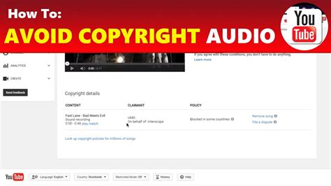 what to put in youtube description to avoid copyright music