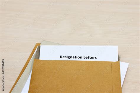 what to put on a resignation letter envelope