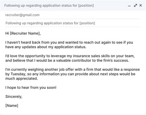 what to say in an email following an interview