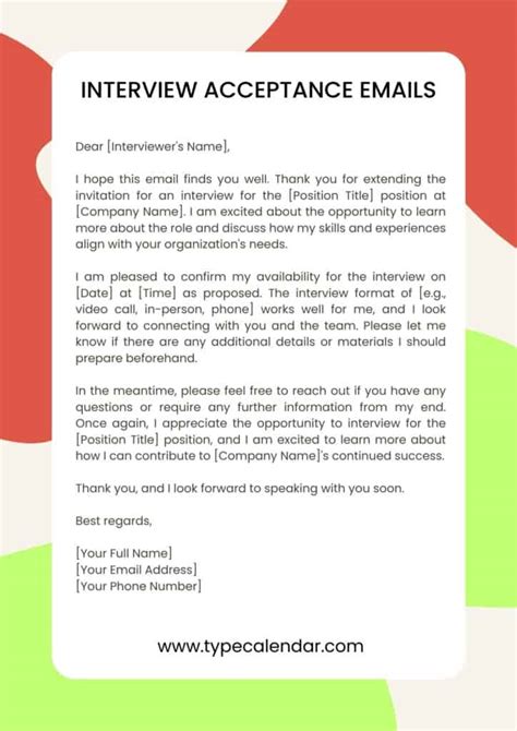 what to say in an email to confirm an interview