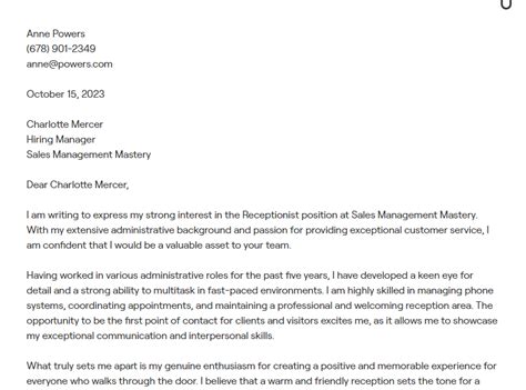 what to say in an interview for a receptionist position