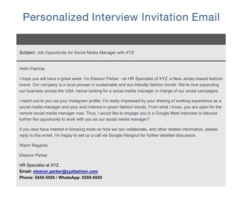 what to say to set up an interview