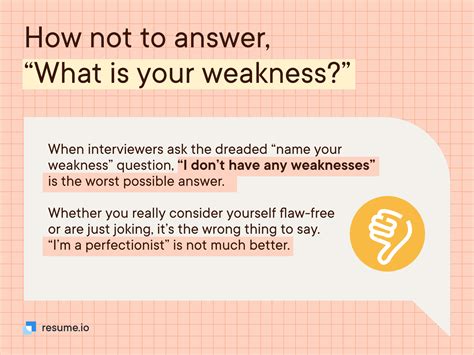 what to say when job interview asks for weaknesses