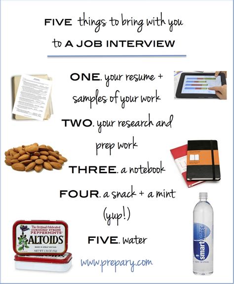 what to take in a job interview