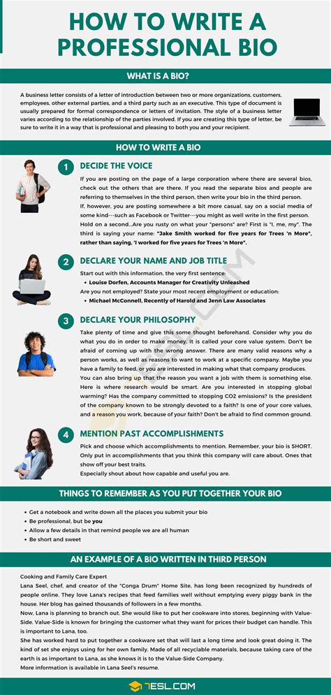 what to write in a bio for a job