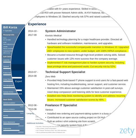 what to write in a cv profile examples