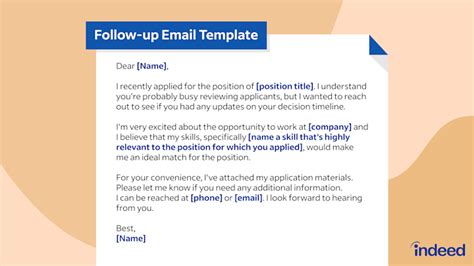 what to write in a follow up application email