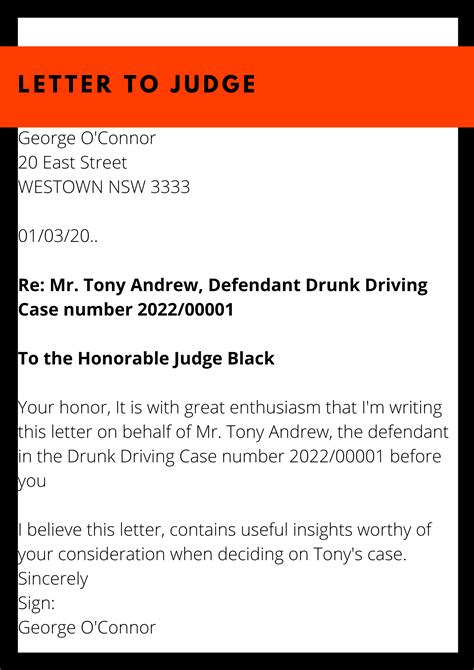 what to write in a letter to a judge