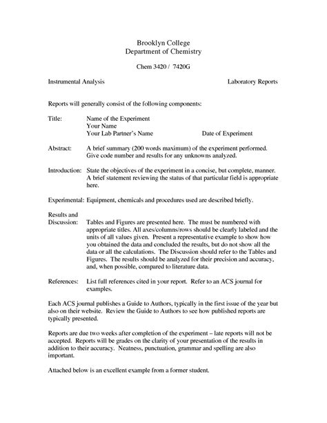 what to write in analysis of lab report