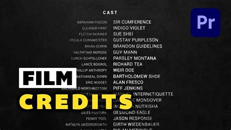 what to write in credits of a video