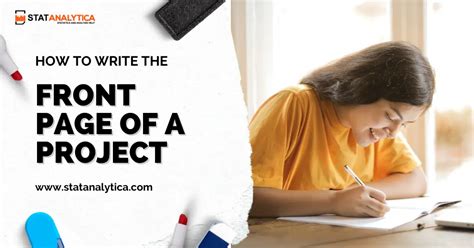 what to write in front page of project sample