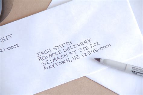 what to write on a fast mail envelope