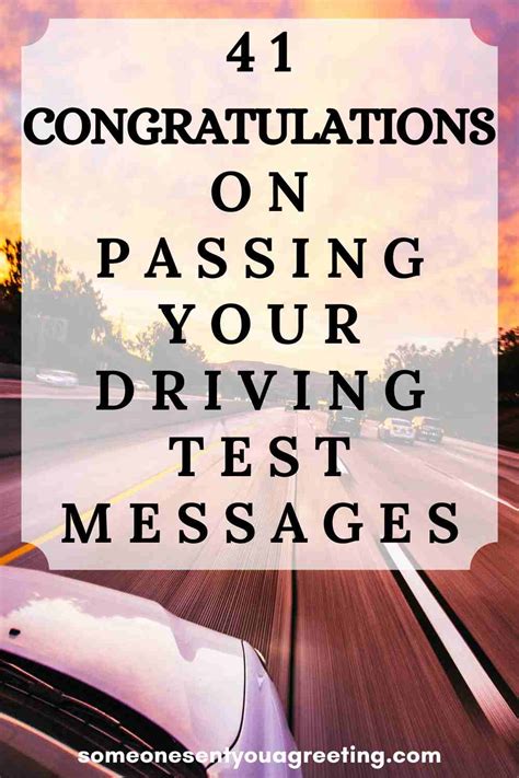 what to write on passing driving test