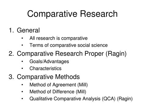 what type of research is comparative study