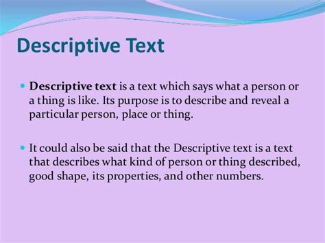what type of text is descriptive text added to an object