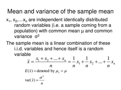 what variable is sample mean