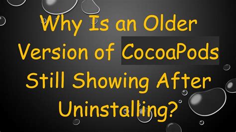 what version of cocoapods do i have