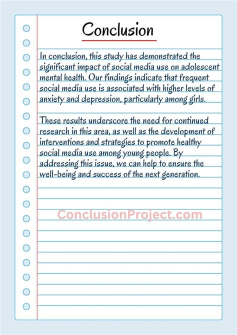 what we write in conclusion in project