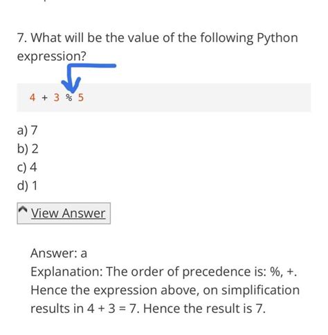 what will be the value of the following python expression 4 3 percentile 5