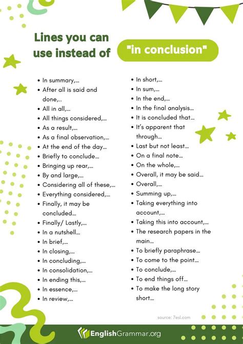 what word can you use instead of in conclusion
