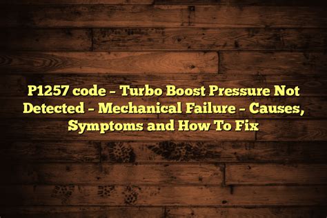 what would cause a turbo not to boost