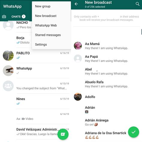whatsapp broadcast