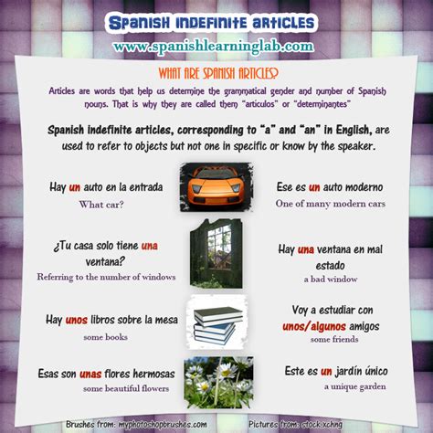 when do you use un and una in spanish examples