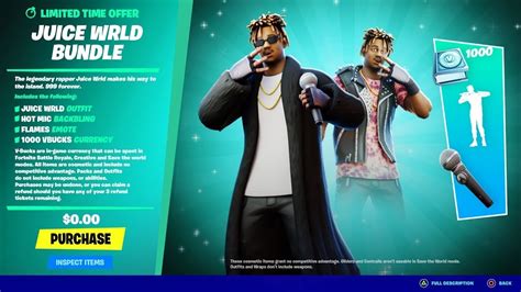 when is juice wrld going to be in the item shop in fortnite
