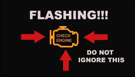 when the check engine light starts blinking